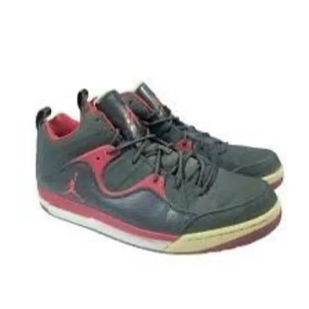 Nike Jordan Men's Size 12 Flight Tr'97 Mid Sneakers Black Red Basketball Shoes